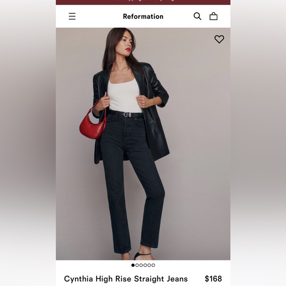 NWT Reformation Cynthia Jeans - Picture 2 of 9